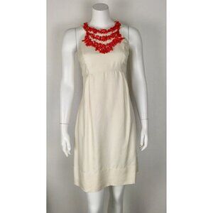 Shoshanna Womens Silk Halter Dress Size 6 Beaded Sleeveless
